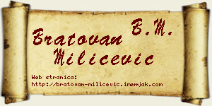 Bratovan Milićević vizit kartica